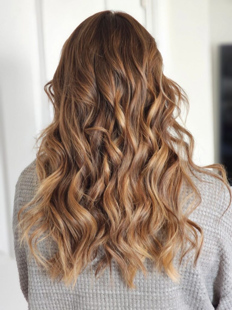 Woman hair after Shampoo And Blow Dry